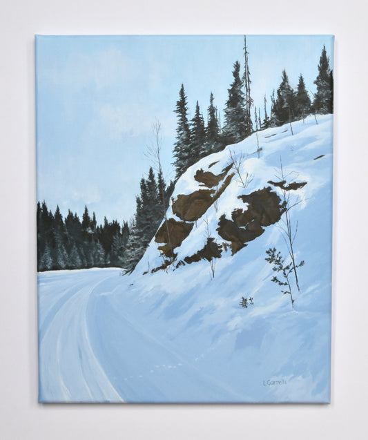 Snowy Mountain Road Original Painting, Rocky Mountain National Park, Colorado